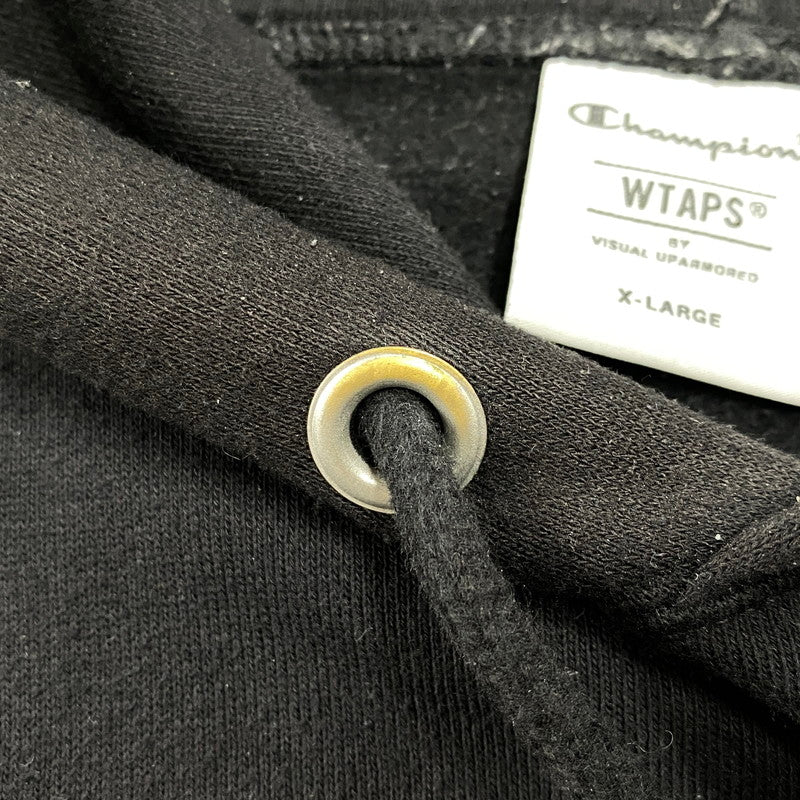 【中古品】【メンズ】 WTAPS ダブルタップス × CHAMPION チャンピオン C8-B114 ACADEMY HOODED CTPL アカデミー フーデッド パーカー トップス 142-260602-kh-03-izu サイズ：XL カラー：ブラック 万代Net店