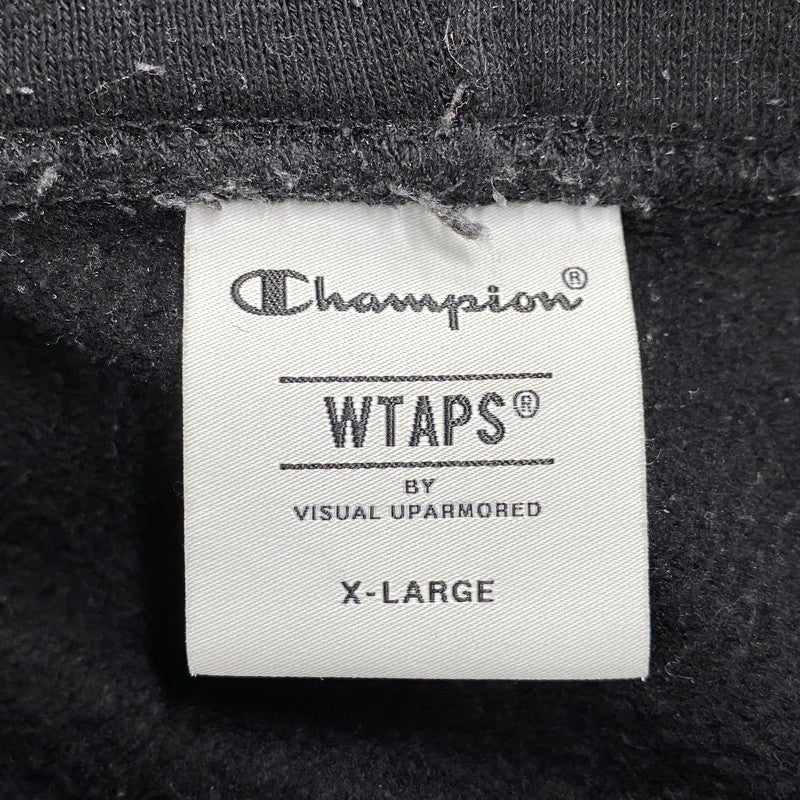 【中古品】【メンズ】 WTAPS ダブルタップス × CHAMPION チャンピオン C8-B114 ACADEMY HOODED CTPL アカデミー フーデッド パーカー トップス 142-260602-kh-03-izu サイズ：XL カラー：ブラック 万代Net店