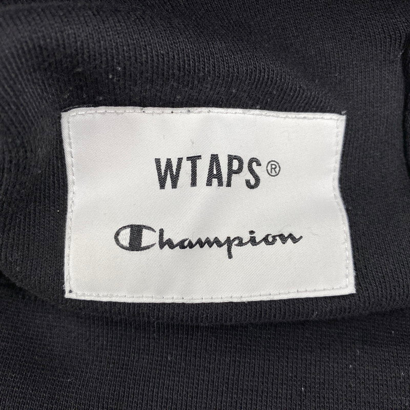 【中古品】【メンズ】 WTAPS ダブルタップス × CHAMPION チャンピオン C8-B114 ACADEMY HOODED CTPL アカデミー フーデッド パーカー トップス 142-260602-kh-03-izu サイズ：XL カラー：ブラック 万代Net店