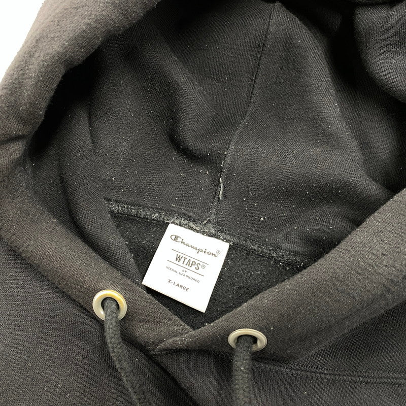 【中古品】【メンズ】 WTAPS ダブルタップス × CHAMPION チャンピオン C8-B114 ACADEMY HOODED CTPL アカデミー フーデッド パーカー トップス 142-260602-kh-03-izu サイズ：XL カラー：ブラック 万代Net店