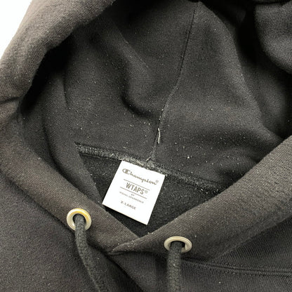 【中古品】【メンズ】 WTAPS ダブルタップス × CHAMPION チャンピオン C8-B114 ACADEMY HOODED CTPL アカデミー フーデッド パーカー トップス 142-260602-kh-03-izu サイズ：XL カラー：ブラック 万代Net店