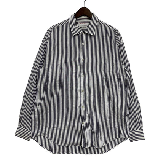 【中古品】【メンズ】 THOMAS MASON トーマスメイソン × BRACTMENT ブラクトメント 3211-231-256 STRIPE SHIRT ストライプ シャツ トップス 長袖 147-260606-ya-08-izu サイズ：38 カラー：ネイビー系×ホワイト 万代Net店