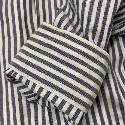 【中古品】【メンズ】 THOMAS MASON トーマスメイソン × BRACTMENT ブラクトメント 3211-231-256 STRIPE SHIRT ストライプ シャツ トップス 長袖 147-260606-ya-08-izu サイズ：38 カラー：ネイビー系×ホワイト 万代Net店