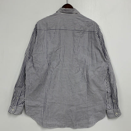 【中古品】【メンズ】 THOMAS MASON トーマスメイソン × BRACTMENT ブラクトメント 3211-231-256 STRIPE SHIRT ストライプ シャツ トップス 長袖 147-260606-ya-08-izu サイズ：38 カラー：ネイビー系×ホワイト 万代Net店