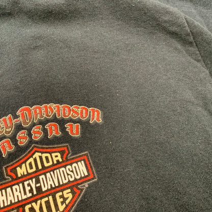 【中古品】【メンズ】 HARLEY-DAVIDSON ハーレーダビッドソン c2017 PIRATE SCULL PRINT TEE パイレート スカル プリント Tシャツ トップス 半袖 146-260606-ya-05-izu サイズ：2XL カラー：ネイビー系 万代Net店