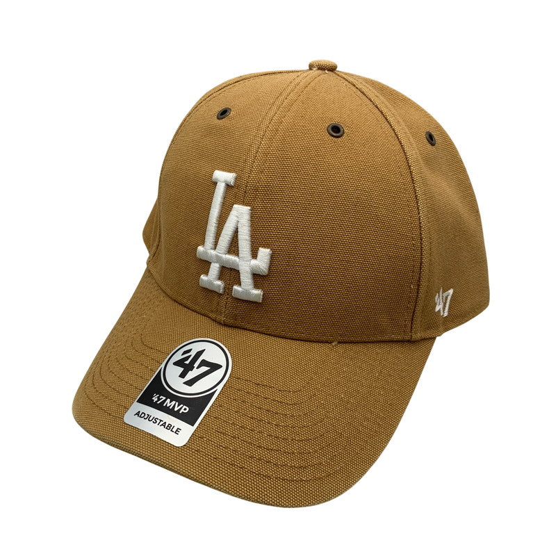 【中古品】【メンズ/レディース】 CARHARTT カーハート × 47BRAND フォーティーセブン LA DODGERS DUCK ADJUSTABLE CAP ドジャース ダック アジャスタブル キャップ 帽子 185-260606-ya-01-izu サイズ：OSFA カラー：キャメル 万代Net店