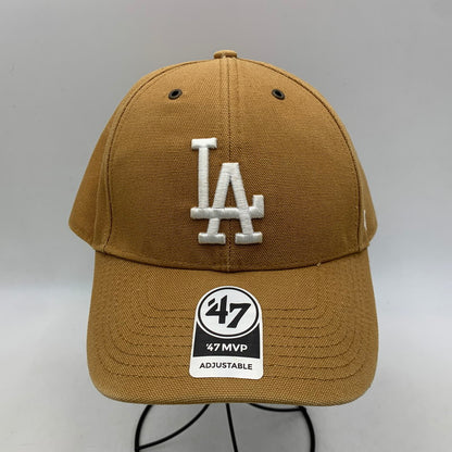 【中古品】【メンズ/レディース】 CARHARTT カーハート × 47BRAND フォーティーセブン LA DODGERS DUCK ADJUSTABLE CAP ドジャース ダック アジャスタブル キャップ 帽子 185-260606-ya-01-izu サイズ：OSFA カラー：キャメル 万代Net店