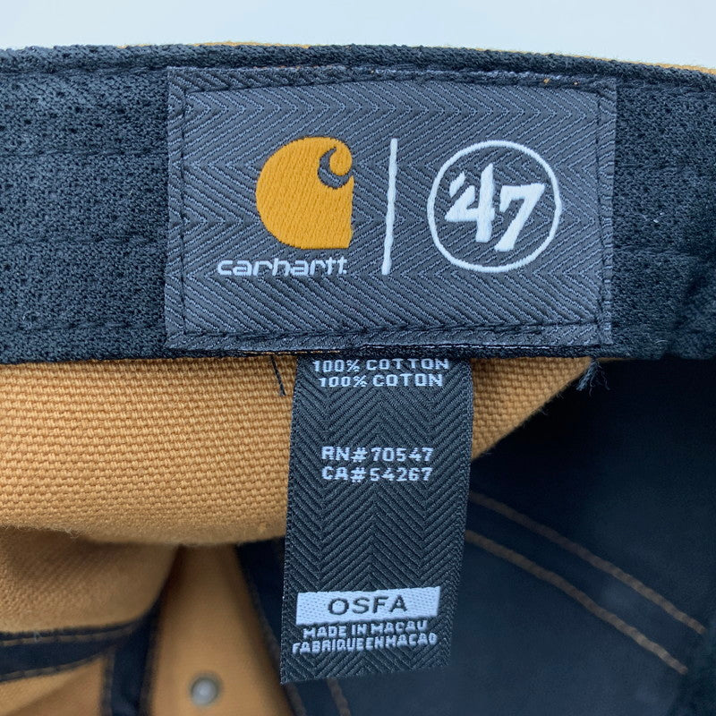 【中古品】【メンズ/レディース】 CARHARTT カーハート × 47BRAND フォーティーセブン LA DODGERS DUCK ADJUSTABLE CAP ドジャース ダック アジャスタブル キャップ 帽子 185-260606-ya-01-izu サイズ：OSFA カラー：キャメル 万代Net店