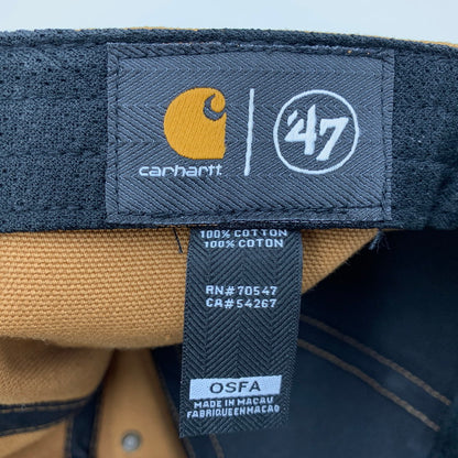 【中古品】【メンズ/レディース】 CARHARTT カーハート × 47BRAND フォーティーセブン LA DODGERS DUCK ADJUSTABLE CAP ドジャース ダック アジャスタブル キャップ 帽子 185-260606-ya-01-izu サイズ：OSFA カラー：キャメル 万代Net店