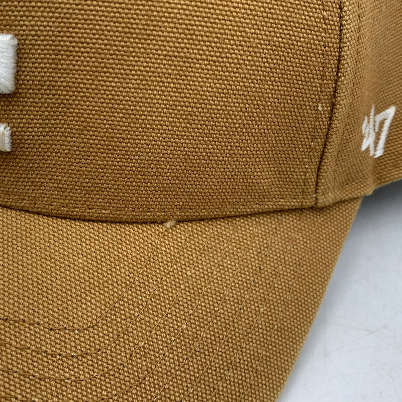 【中古品】【メンズ/レディース】 CARHARTT カーハート × 47BRAND フォーティーセブン LA DODGERS DUCK ADJUSTABLE CAP ドジャース ダック アジャスタブル キャップ 帽子 185-260606-ya-01-izu サイズ：OSFA カラー：キャメル 万代Net店