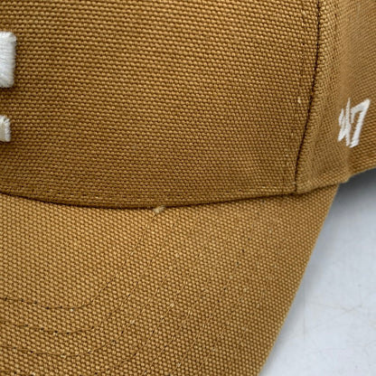 【中古品】【メンズ/レディース】 CARHARTT カーハート × 47BRAND フォーティーセブン LA DODGERS DUCK ADJUSTABLE CAP ドジャース ダック アジャスタブル キャップ 帽子 185-260606-ya-01-izu サイズ：OSFA カラー：キャメル 万代Net店