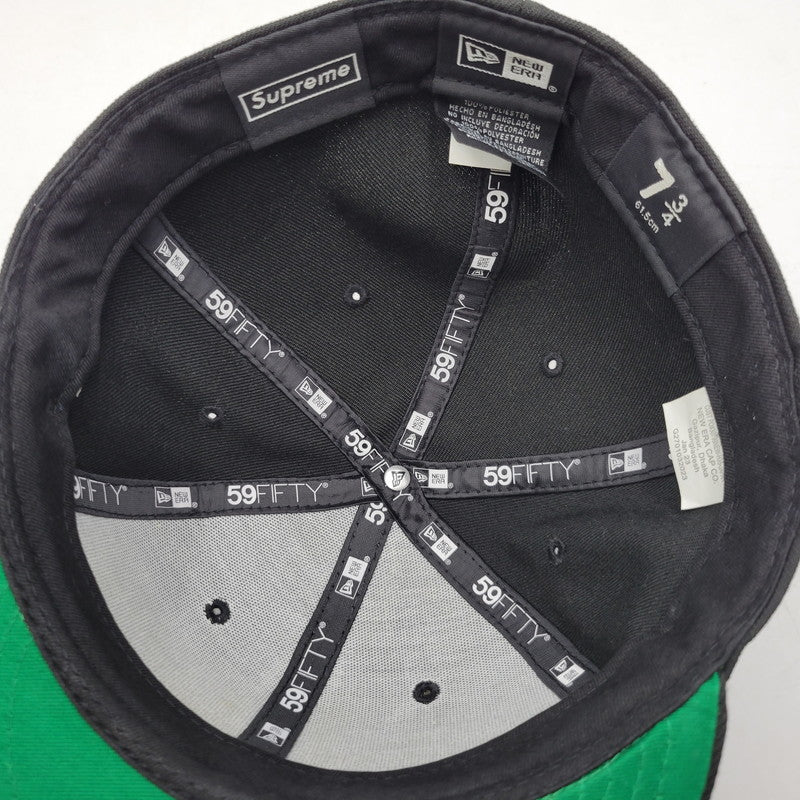 【中古品】【メンズ/レディース】 SUPREME シュプリーム 23SS SCRIPT NEW ERA CAP スクリプト ニューエラ キャップ 帽子 185-260603-cs-01-izu サイズ：7 3/4 カラー：ブラック 万代Net店