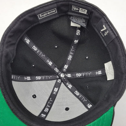 【中古品】【メンズ/レディース】 SUPREME シュプリーム 23SS SCRIPT NEW ERA CAP スクリプト ニューエラ キャップ 帽子 185-260603-cs-01-izu サイズ：7 3/4 カラー：ブラック 万代Net店