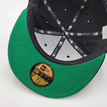 【中古品】【メンズ/レディース】 SUPREME シュプリーム 23SS SCRIPT NEW ERA CAP スクリプト ニューエラ キャップ 帽子 185-260603-cs-01-izu サイズ：7 3/4 カラー：ブラック 万代Net店
