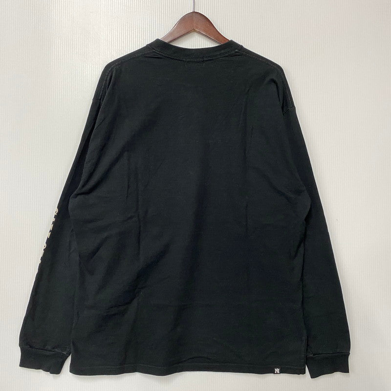 【中古品】【メンズ】 HYSTERIC GLAMOUR ヒステリックグラマー 02193CL03 TALK TO ME GIRL トークトゥミーガール L S ロングスリーブ TEE Tシャツ トップス 長袖 140-260608-ya-06-izu サイズ：XL カラー：ブラック 万代Net店