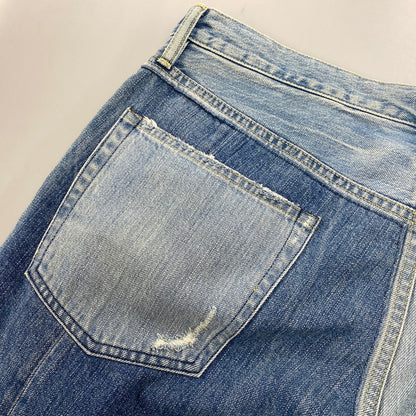 【中古品】【メンズ】 HYSTERIC GLAMOUR ヒステリックグラマー 02173AP12 STUDS CRASH PAINT DENIM PANTS スタッズ クラッシュ ペイント デニム パンツ ボトムス ズボン 151-260604-cs-08-izu サイズ：34 カラー：ライトインディゴ 万代Net店
