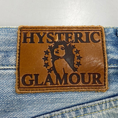 【中古品】【メンズ】 HYSTERIC GLAMOUR ヒステリックグラマー 02173AP12 STUDS CRASH PAINT DENIM PANTS スタッズ クラッシュ ペイント デニム パンツ ボトムス ズボン 151-260604-cs-08-izu サイズ：34 カラー：ライトインディゴ 万代Net店