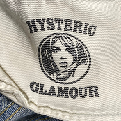【中古品】【メンズ】 HYSTERIC GLAMOUR ヒステリックグラマー 02173AP12 STUDS CRASH PAINT DENIM PANTS スタッズ クラッシュ ペイント デニム パンツ ボトムス ズボン 151-260604-cs-08-izu サイズ：34 カラー：ライトインディゴ 万代Net店