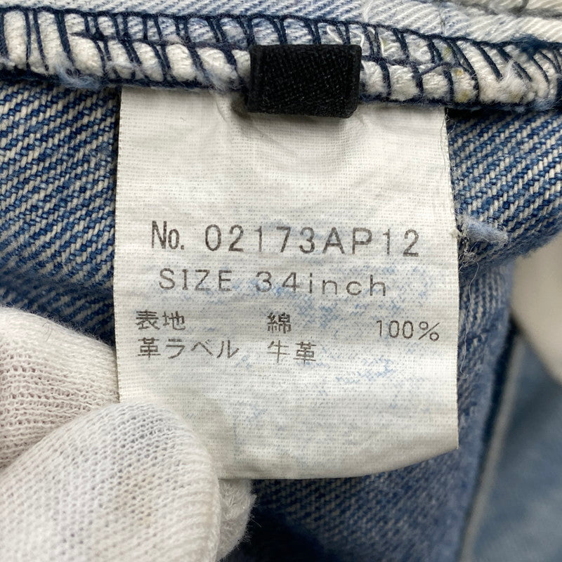 【中古品】【メンズ】 HYSTERIC GLAMOUR ヒステリックグラマー 02173AP12 STUDS CRASH PAINT DENIM PANTS スタッズ クラッシュ ペイント デニム パンツ ボトムス ズボン 151-260604-cs-08-izu サイズ：34 カラー：ライトインディゴ 万代Net店