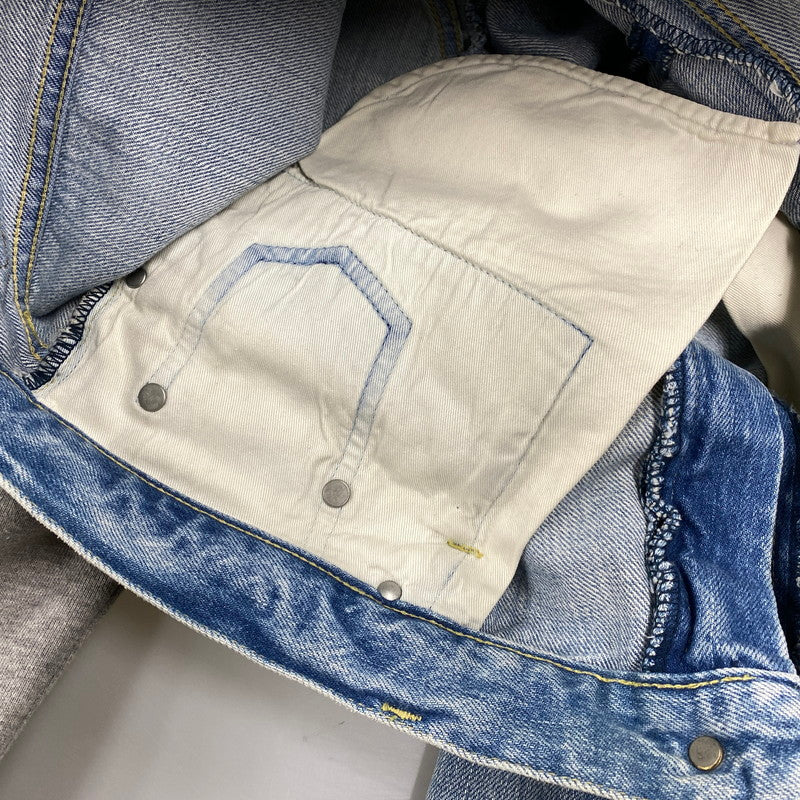 【中古品】【メンズ】 HYSTERIC GLAMOUR ヒステリックグラマー 02173AP12 STUDS CRASH PAINT DENIM PANTS スタッズ クラッシュ ペイント デニム パンツ ボトムス ズボン 151-260604-cs-08-izu サイズ：34 カラー：ライトインディゴ 万代Net店