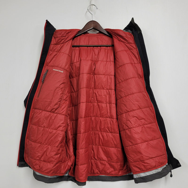 【現状渡し品】【メンズ】 mont-bell モンベル 3IN1 FALL LINE PARKA 1102432 フォールライン パーカ ジャケット アウター 144-260602-as-18-izu サイズ：XL カラー：ブラック/レッド 万代Net店