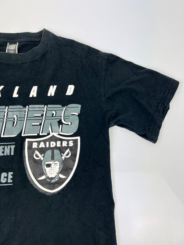 【中古品】【メンズ】 NFL ナショナル・フットボール・リーグ OAKLAND RAIDERS S/S PRINT TEE オークランド・レイダース ショートスリーブ プリント Tシャツ 半袖 トップス 178-260620-kk-17-hon サイズ：L カラー：BLACK 万代Net店