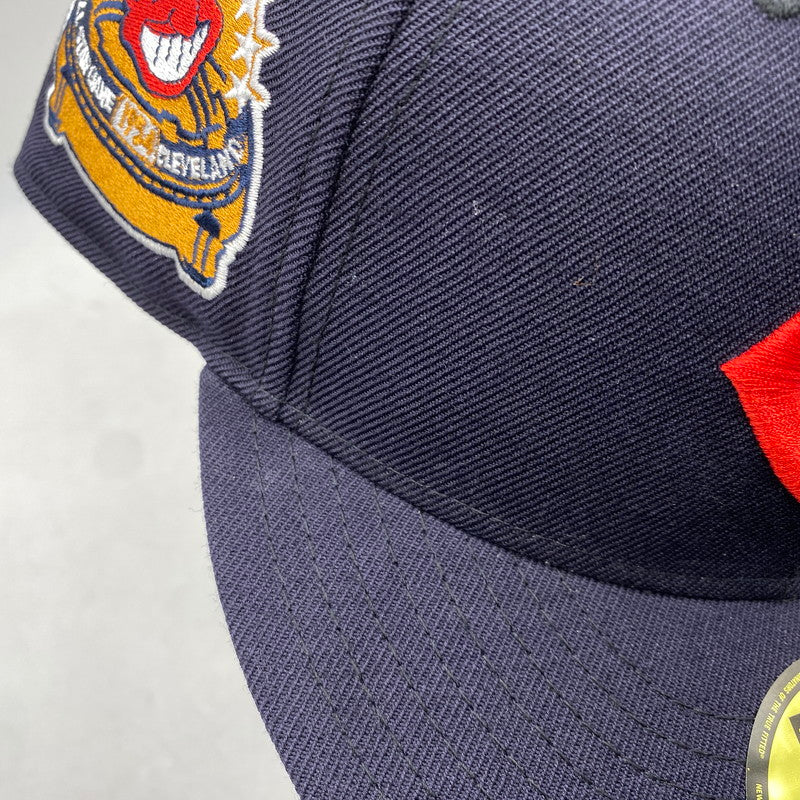 【中古品】【メンズ/レディース】 NEWERA ニューエラ CLEVELAND INDIANS BASEBALL CAP クリーブランド インディアンス ベースボール キャップ 帽子 185-260604-cs-05-izu サイズ：7 7/8 カラー：ブラック 万代Net店