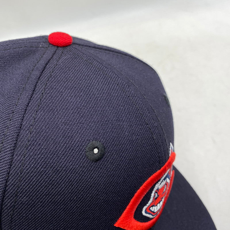 【中古品】【メンズ/レディース】 NEWERA ニューエラ CLEVELAND INDIANS BASEBALL CAP クリーブランド インディアンス ベースボール キャップ 帽子 185-260604-cs-05-izu サイズ：7 7/8 カラー：ブラック 万代Net店