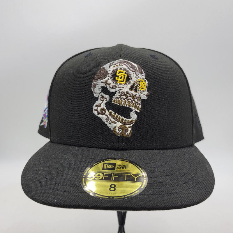 【中古美品】【メンズ/レディース】 NEW ERA ニューエラ SAN DIEGO PADRES FLYING SKULL CAP サンディエゴ パドレス スカル キャップ 帽子 服飾雑貨 185-260603-ay-16-izu サイズ：8(63.5cm) カラー：ブラック 万代Net店