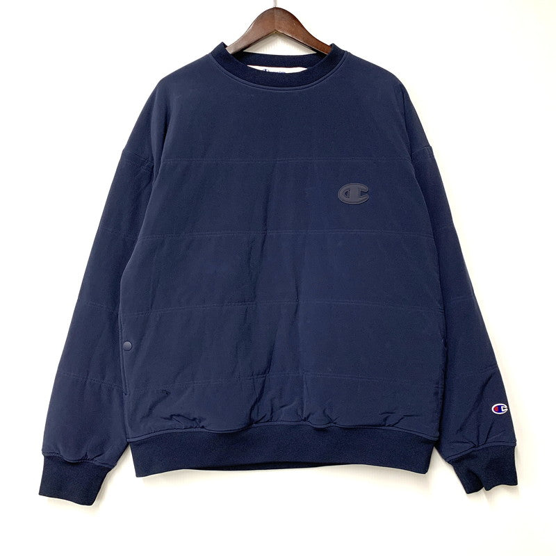 【中古品】【メンズ】 CHAMPION チャンピオン C3-Q609 NYLON PULLOVER ナイロン プルオーバー トップス 148-260607-kh-07-izu サイズ：L カラー：ネイビー 万代Net店