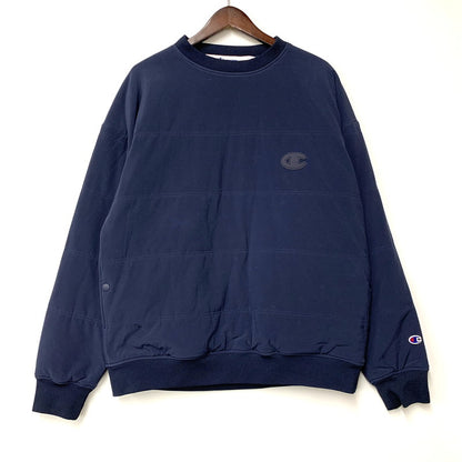 【中古品】【メンズ】 CHAMPION チャンピオン C3-Q609 NYLON PULLOVER ナイロン プルオーバー トップス 148-260607-kh-07-izu サイズ：L カラー：ネイビー 万代Net店