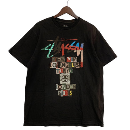 【現状渡し品】【メンズ】 STUSSY ステューシー 金タグ GRAPHIC WORLD TOUR TEE グラフィック ワールド ツアー Tシャツ トップス 半袖 142-260606-ya-11-izu サイズ：XL カラー：BLACK 万代Net店