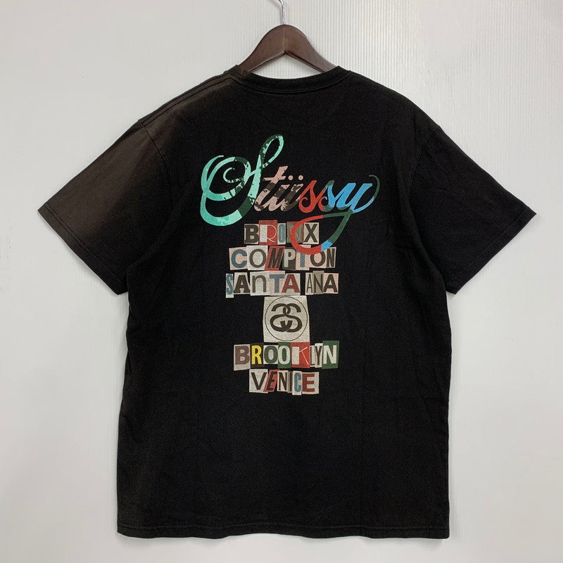 【現状渡し品】【メンズ】 STUSSY ステューシー 金タグ GRAPHIC WORLD TOUR TEE グラフィック ワールド ツアー Tシャツ トップス 半袖 142-260606-ya-11-izu サイズ：XL カラー：BLACK 万代Net店