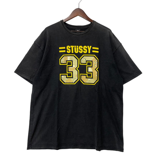 【中古品】【メンズ】 STUSSY ステューシー 金タグ 33 80 TRIBE TEE トライブ Tシャツ トップス 半袖 142-260608-ya-07-izu サイズ：XXL カラー：ブラック 万代Net店