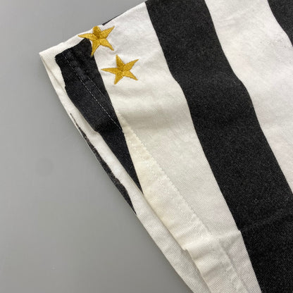【現状渡し品】【メンズ】 STUSSY メキシコ製 STRIPE WORLD TOUR TEE ストライプ ワールド ツアー Tシャツ トップス 半袖 142-260608-ya-09-izu サイズ：XL カラー：ブラック×ホワイト 万代Net店