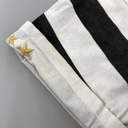 【現状渡し品】【メンズ】 STUSSY メキシコ製 STRIPE WORLD TOUR TEE ストライプ ワールド ツアー Tシャツ トップス 半袖 142-260608-ya-09-izu サイズ：XL カラー：ブラック×ホワイト 万代Net店