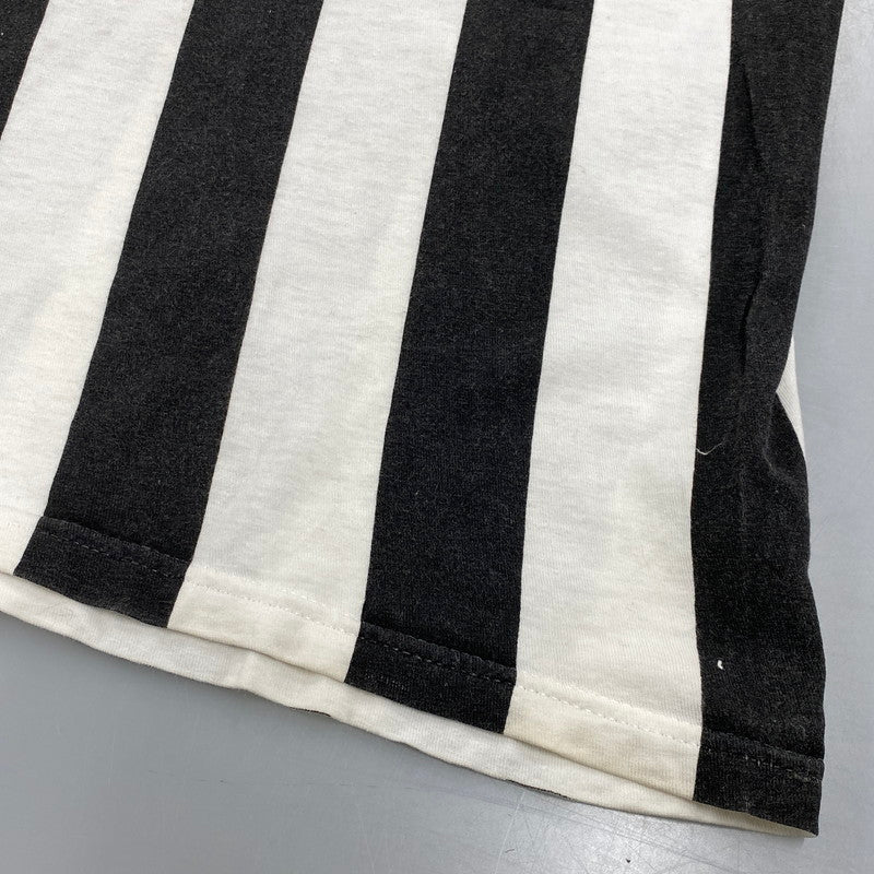【現状渡し品】【メンズ】 STUSSY メキシコ製 STRIPE WORLD TOUR TEE ストライプ ワールド ツアー Tシャツ トップス 半袖 142-260608-ya-09-izu サイズ：XL カラー：ブラック×ホワイト 万代Net店