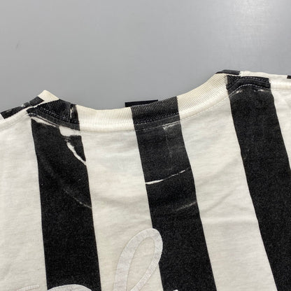 【現状渡し品】【メンズ】 STUSSY メキシコ製 STRIPE WORLD TOUR TEE ストライプ ワールド ツアー Tシャツ トップス 半袖 142-260608-ya-09-izu サイズ：XL カラー：ブラック×ホワイト 万代Net店