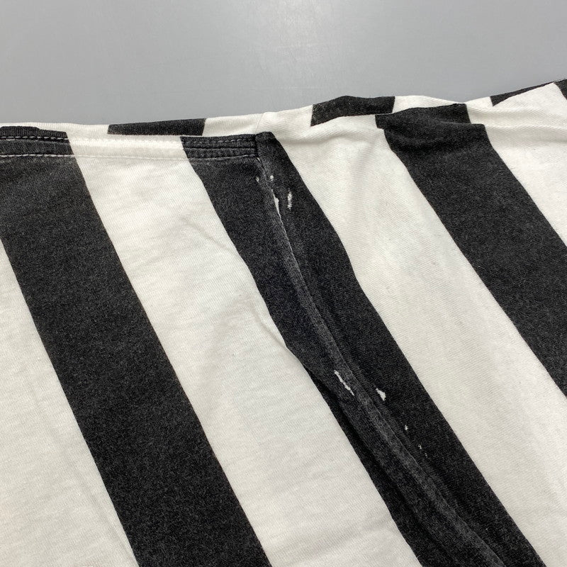 【現状渡し品】【メンズ】 STUSSY メキシコ製 STRIPE WORLD TOUR TEE ストライプ ワールド ツアー Tシャツ トップス 半袖 142-260608-ya-09-izu サイズ：XL カラー：ブラック×ホワイト 万代Net店