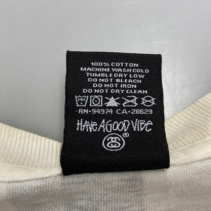 【現状渡し品】【メンズ】 STUSSY メキシコ製 STRIPE WORLD TOUR TEE ストライプ ワールド ツアー Tシャツ トップス 半袖 142-260608-ya-09-izu サイズ：XL カラー：ブラック×ホワイト 万代Net店