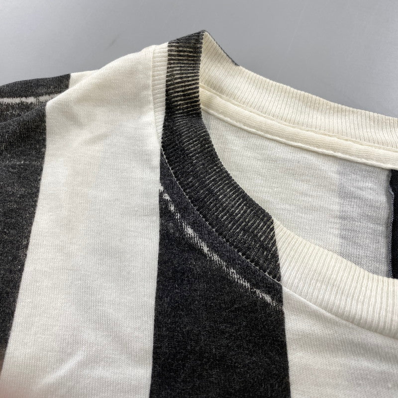 【現状渡し品】【メンズ】 STUSSY メキシコ製 STRIPE WORLD TOUR TEE ストライプ ワールド ツアー Tシャツ トップス 半袖 142-260608-ya-09-izu サイズ：XL カラー：ブラック×ホワイト 万代Net店