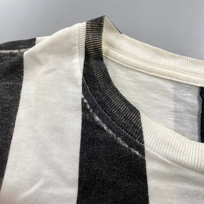 【現状渡し品】【メンズ】 STUSSY メキシコ製 STRIPE WORLD TOUR TEE ストライプ ワールド ツアー Tシャツ トップス 半袖 142-260608-ya-09-izu サイズ：XL カラー：ブラック×ホワイト 万代Net店