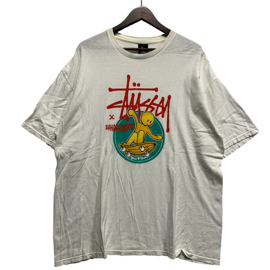 【中古品】【メンズ】 STUSSY ステューシー ×BANANA BOARD バナナボード × LANCE MOUNTAIN ランス マウンテン GRAPHIC グラフィック S S TEE ショートスリーブ Tシャツ トップス 半袖 142-260625-ya-03-izu サイズ：XL カラー：ホワイト 万代Net店