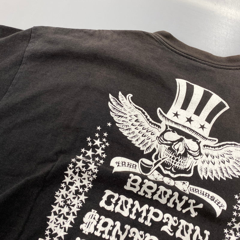 【現状渡し品】【メンズ】 STUSSY ステューシー メキシコ製 TAKA HAYASHI OLD ENGLISH WORLD TOUR TEE タカ ハヤシ オールド イングリッシュ ワールド ツアー Tシャツ トップス 142-260602-kh-04-izu サイズ：XL カラー：ブラック 万代Net店