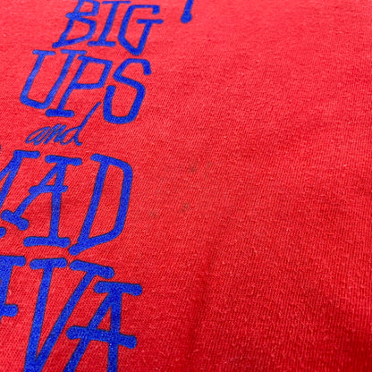 【中古品】【メンズ】 STUSSY ステューシー メキシコ製 BIGUPS AND MADFLAVA TEE ビガップス アンド マッドフレイヴァ Tシャツ トップス 半袖 142-260608-ya-08-izu サイズ：L カラー：レッド 万代Net店
