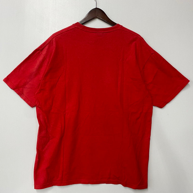 【中古品】【メンズ】 STUSSY ステューシー メキシコ製 BIGUPS AND MADFLAVA TEE ビガップス アンド マッドフレイヴァ Tシャツ トップス 半袖 142-260608-ya-08-izu サイズ：L カラー：レッド 万代Net店