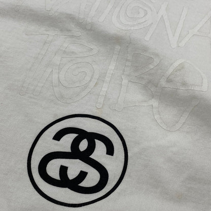【中古品】【メンズ】 STUSSY ステューシー 金タグ LOCAL COLOR SNDI INTERNATIONAL TRIBE TEE ローカル カラー インターナショナル トライブ Tシャツ トップス 142-260602-kh-06-izu サイズ：XXL カラー：ホワイト 万代Net店