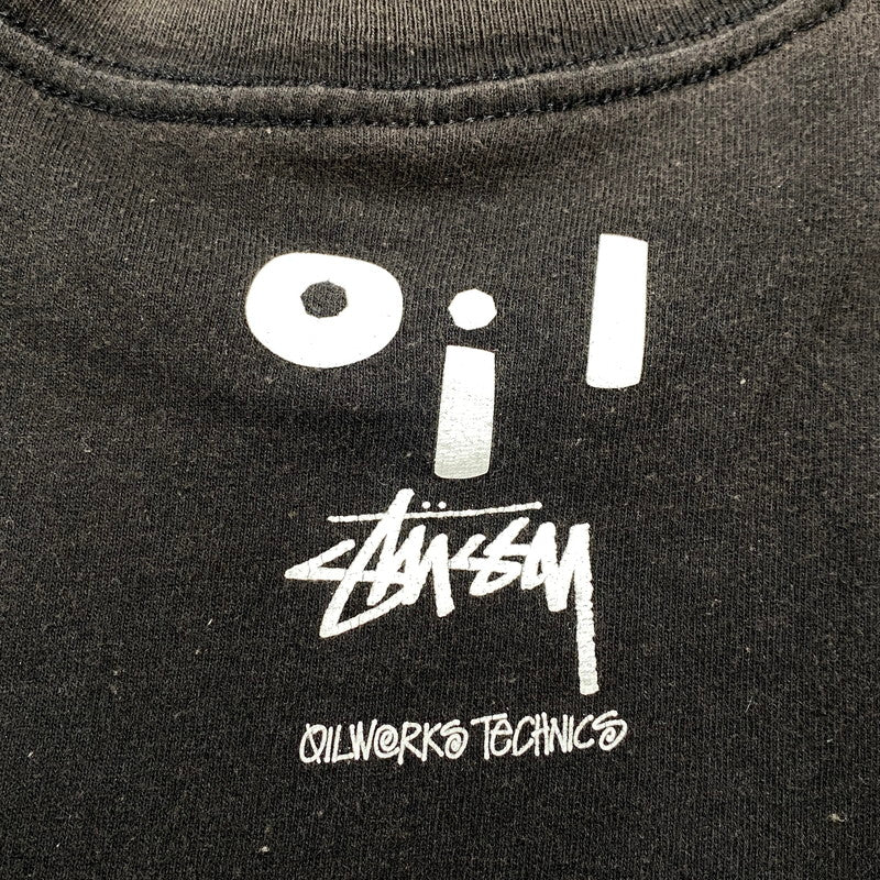 【現状渡し品】【メンズ】 STUSSY ステューシー × OILWORKS オイルワークス メキシコ製 POPY OIL TEE ポピー オイル Tシャツ トップス 142-260602-kh-05-izu サイズ：XL カラー：ブラック 万代Net店