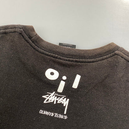 【現状渡し品】【メンズ】 STUSSY ステューシー × OILWORKS オイルワークス メキシコ製 POPY OIL TEE ポピー オイル Tシャツ トップス 142-260602-kh-05-izu サイズ：XL カラー：ブラック 万代Net店