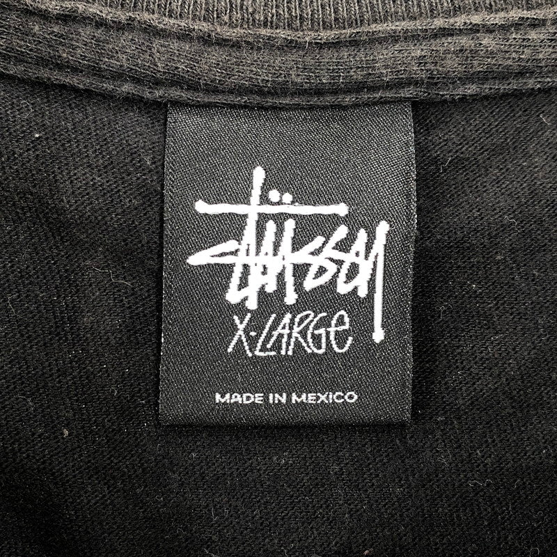【現状渡し品】【メンズ】 STUSSY ステューシー × OILWORKS オイルワークス メキシコ製 POPY OIL TEE ポピー オイル Tシャツ トップス 142-260602-kh-05-izu サイズ：XL カラー：ブラック 万代Net店